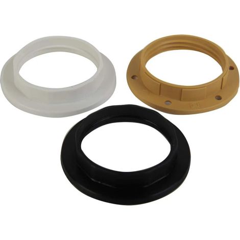 Befestigungsring E27, von 40,6 bis 42mm, weiß schwarz und gold