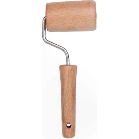Rouleau à pâtisserie en bois de hêtre naturel pour aplatir la pâte à la maison et dans les commerces (1/5)