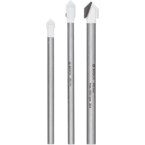 Bosch 2609255588 DIY - Set punte per piastrelle, 3 pezzi: 5x70, 6x80, 8x80 mm (1/5)