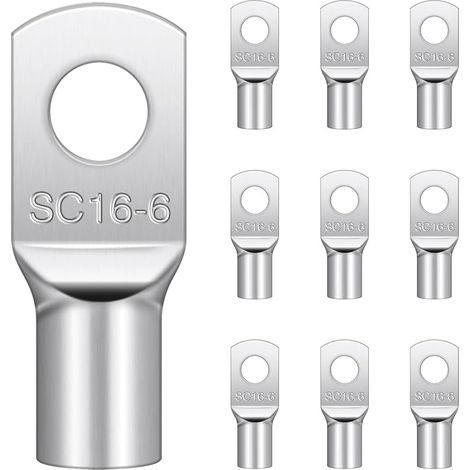 M6 16mm² Rohrösen, verzinnte Kupferringösen (1/5)