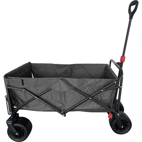 Fornorth Gartenwagen 115x61x105cm 100kg, schwarz
