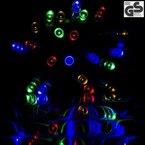 Guirlande LED - 100 LEDs - Multicolore - Câble Transparent - 10 m - IP44 - Intérieur Extérieur (1/3)