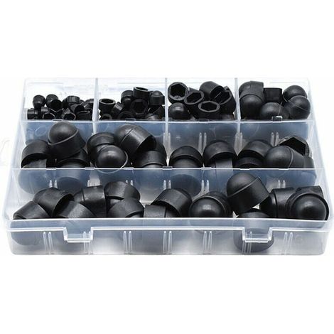 Grid Cool – Cache-vis en PE – Lot de 145 pièces – 6 tailles de 7 à 18 mm – Protection contre la rouille et l'eau – Boîte de rangement incluse (1/5)