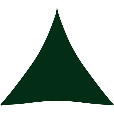 Tenda a vela parasole in tessuto oxford triangolare 5 x 5 x 5 m verde scuro 020009910