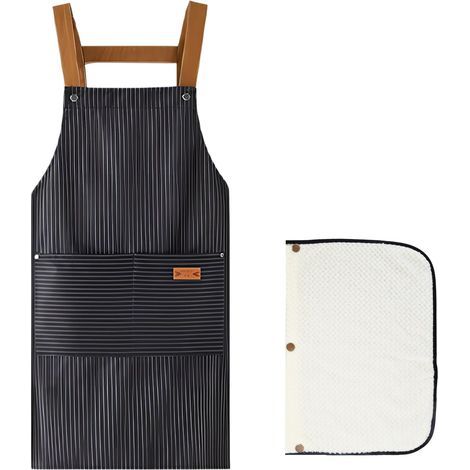 Professioneller Küchentisch für Damen und Herren, wasser- und ölbeständig, mit zwei Taschen, verstellbarer Tisch mit abnehmbarer Serviette zum Grillen, Backen und Kaffeekochen. (1/5)