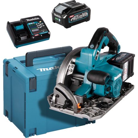 Makita – Scie circulaire 40V XGT Ø190 mm Bluetooth – Moteur sans charbon – 2 batteries 40V 4.0Ah – Technologie ADT – HS004GM202