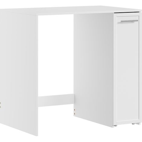 SoBuy Mueble lavadora y secadora con puerta Armario para lavadora con cajón Estante con ruedas para lavandería 90×60×88 cm Capacidad de carga 120 kg BZR229-W (1/5)