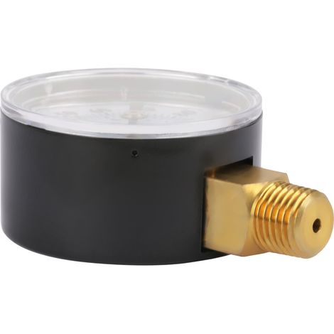 Manomètre à cadran 0-100 psi / 0-7 bar pour eau, air et huile, embase NPT 1/4". (1/5)