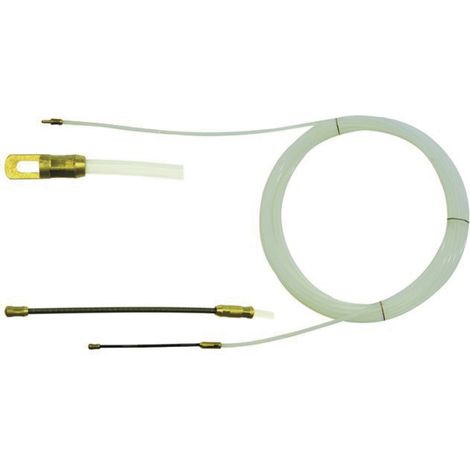 Einziehspirale (Einziehhilfe) mit Suchfeder und Öse Länge 20 m Zugdraht Nylon