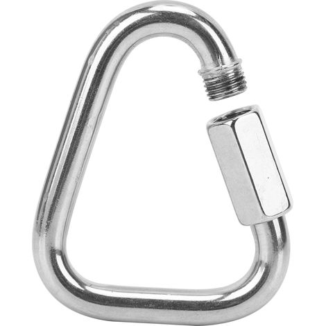 Mousqueton triangulaire en acier inoxydable extérieur à vis de sécurité pour escalade et équipement de protection (1/5)