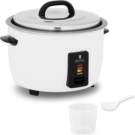 Autocuiseur riz 2 950 watts 10 litres de capacité récipient de cuisson en acier inoxydable avec poignée en matière plastique Incl. verre mesureur et cuillère à riz