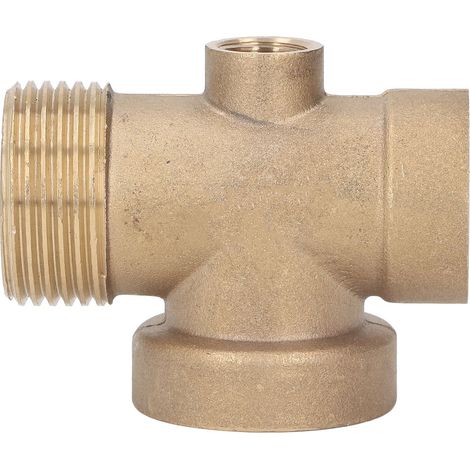 4-Wege-Wasserschlauchverteiler aus Messing, G1-Zoll-Rohradapter für selbstansaugende Haushaltspumpen (1/5)