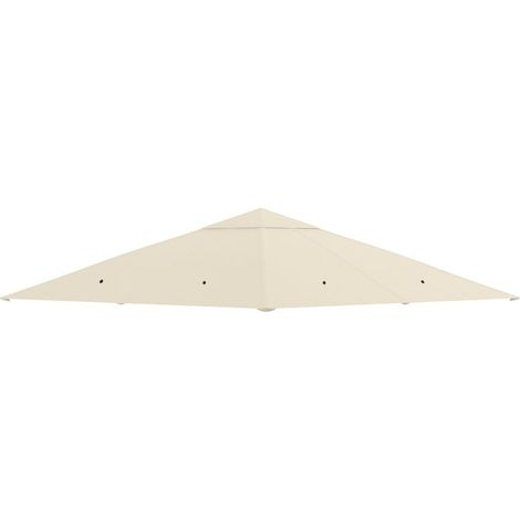 Fabric of replacement for gazebo of garden, polyester 180 g/m², 3 x 3 m, cream (1/5)