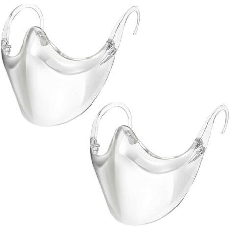 2Pcs Masque de Protection Transparent Premium Combiner Bouclier Facial Transparent RéUtilisable en Plastique (1/5)