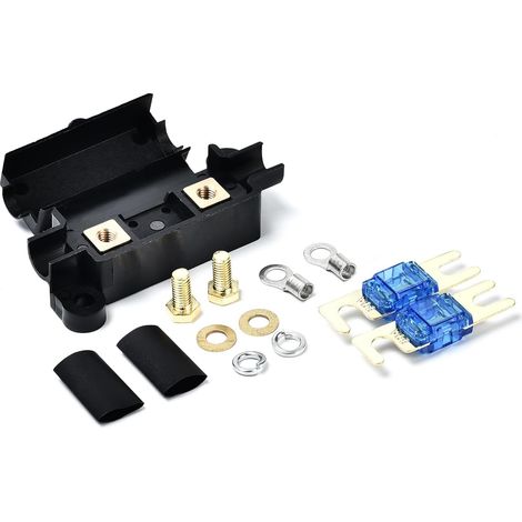 Porte-Fusible 12V 60A avec 2 Fusibles à Lame - Anti-Éclaboussures pour Voiture, Camion, Bateau (1/5)