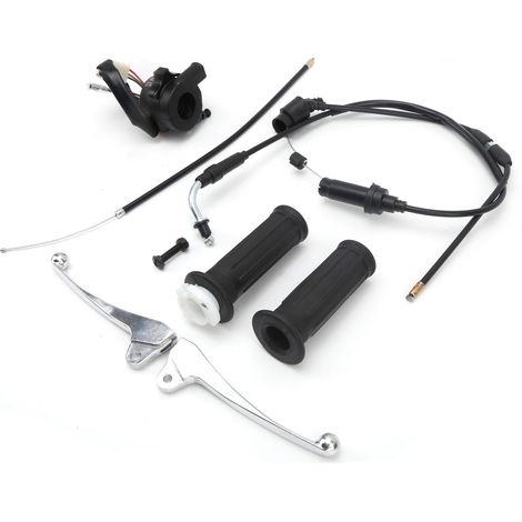 GARRYFIZH ‌Kit Poignée d'Accélérateur, Câble, Levier de Frein & Interrupteur de Contact‌ - Pour Yamaha YZinger 50/Peewee PW50