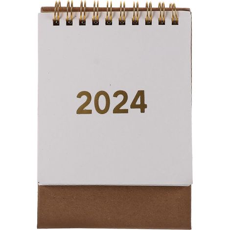 Calendrier de bureau mensuel, calendrier familial sur pied, calendrier de bureau délicat-11X9.8CM-White (1/3)