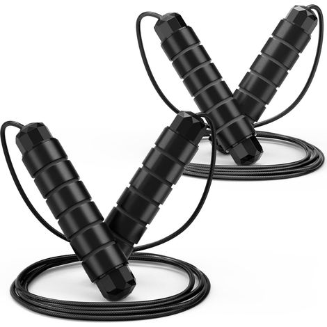 Corde à sauter ajustable pour fitness avec poignées mousse pour gym et perte de poids pour adulte enfant (1/5)