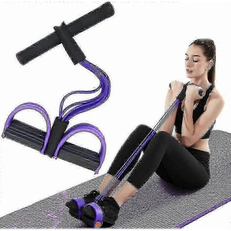 Ce kit de bandes de résistance en latex naturel est idéal pour le yoga et les entraînements complets. Il comprend 4 bandes de résistance pour des exercices ciblant les abdominaux, la taille, les bras (1/4)