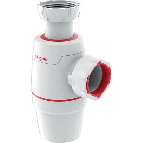 Siphon lavabo blanc Ø32 réglable, compact, zéro fuite (1/5)