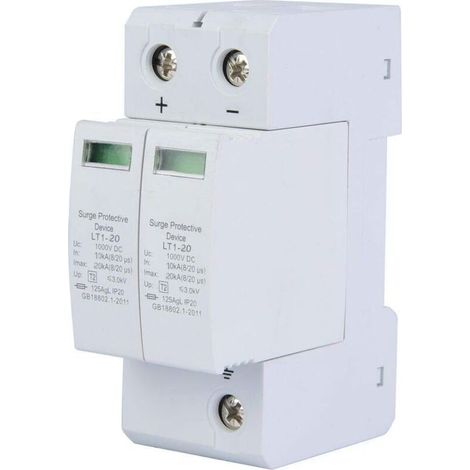 Parafoudre Solaire, Parafoudre Panneau Solaire, Parafoudre Photovoltaique, 2P 40KA Foudre Ménage Dispositif Protection Montée Subite (1/4)