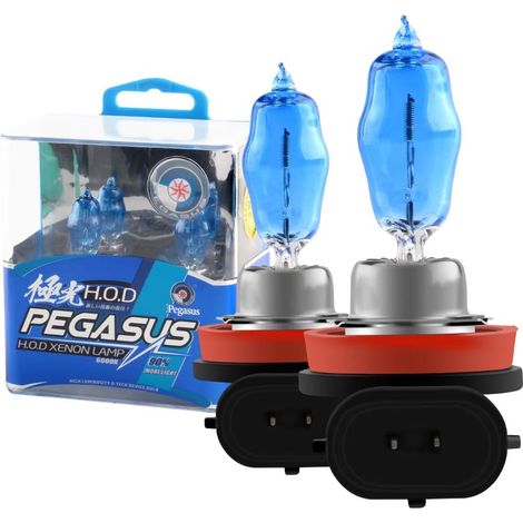 2pcs H8 100w Blanc 6000K Halogène au Xénon Ampoule 12v Voiture Phare Antibrouillard Remplacement de la Lampe (1/5)