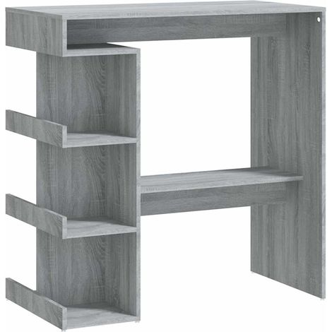 Maison Exclusive - Table de bar et étagère de rangement Sonoma gris 100x50x101,5cm (1/5)