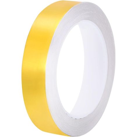 2 cm x 25 m Metallklebeband für Fliesen, ideal für Wände, Schränke, Badezimmer, Böden, Fliesen, Autos und Dekorationen, Gold