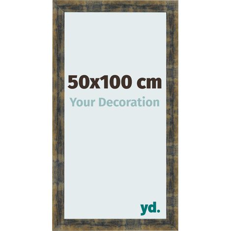 yd. - Cadre photo 50x100 - Bleu Or Melange - MDF - Pisa (1/5)