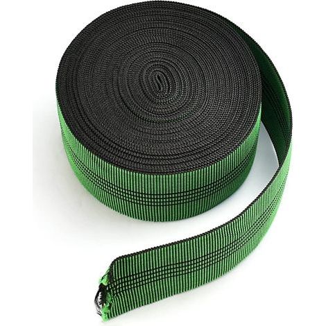 Sangle Canapé en Caoutchouc 307cm Sangle Élastique Forme Plate Sangle Élastique de Tapisserie Extensible Anti-usure pour Chaise Sofa Bricolage Fauteuil à Dossier Assise - Vert et Noir (1/5)