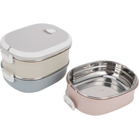 Boîte-repas Bento 3 couches en acier inoxydable 304 isolée pour bureau et école