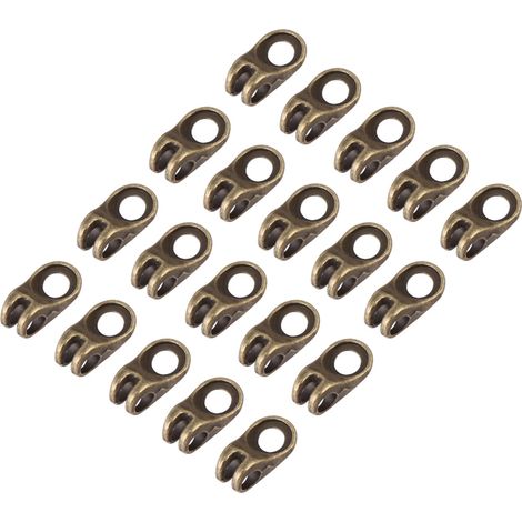 20x Stiefelschnürhaken, Schnürsenkelbefestigungen, Schnallen mit Nieten für Reparatur/Camping/Wandern/Klettern (Bronze) (1/5)
