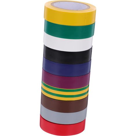 Bande Électrique Aislante Pvc, 10 Rouleaux, pour Câble (1/5)