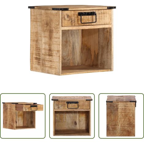 vidaXL Bois de manguier - Table de chevet 40x30x37 cm bois de manguier massif (1/5)