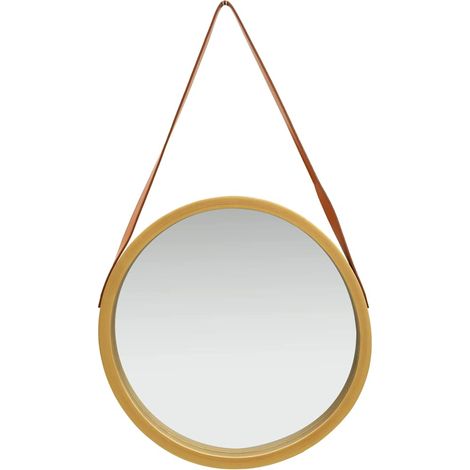 Maison Exclusive - Wandspiegel mit Gürtel 50 cm Golden (1/5)