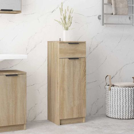 vidaXL Armadio da Bagno Rovere Sonoma 32x33,5x90 cm in Legno