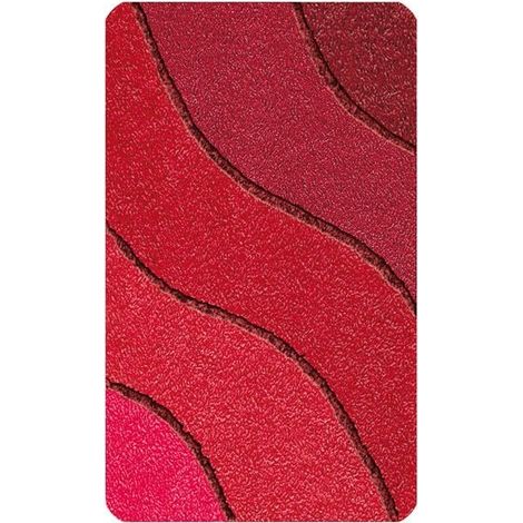Kleine Wolke Badteppich Wave rubin, 70 x 120 cm Badteppich
