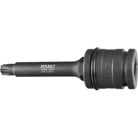 Hazet Bremsscheiben Schraubendreher-Steckschlüsseleinsatz Satz 2784-T60/4, 3/4 (20 mm) Vierkant hohl, 1 (25 mm) Vierkant hohl, 24 mm Außen-Sechskant (1/4)
