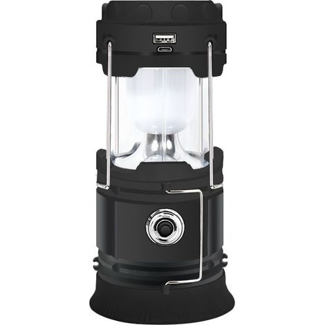 Lampe de camping LED à charge solaire, lampe multifonctionnelle pour tente de camping, éclairage portable extérieur autonome (1/4)