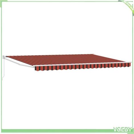 Auvent / store rétractable - FAFEICY - 3331227 - 500 x 300 x 165 cm - Orange et marron - Polyester et métal - Manuel (1/5)