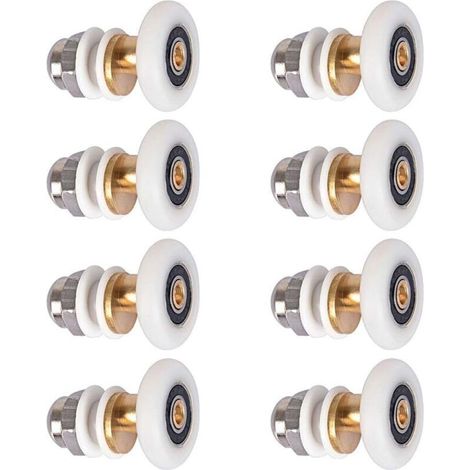 Porte de douche - Roulette pour porte de douche Roulettes coulissantes Porte Rouleau Roue de secours 8pcs 23mm
