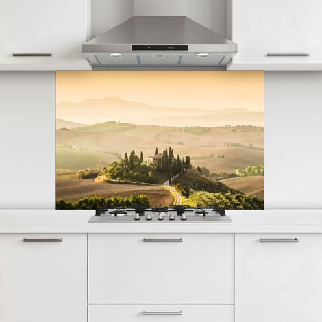 CRÉDENCE CUISINE Paysage - Toscane - Lumière du matin 120x80 cm
