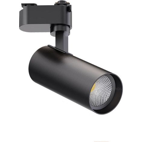 Spot LED sur rail 35 W noir blanc 6 000 K (1/3)