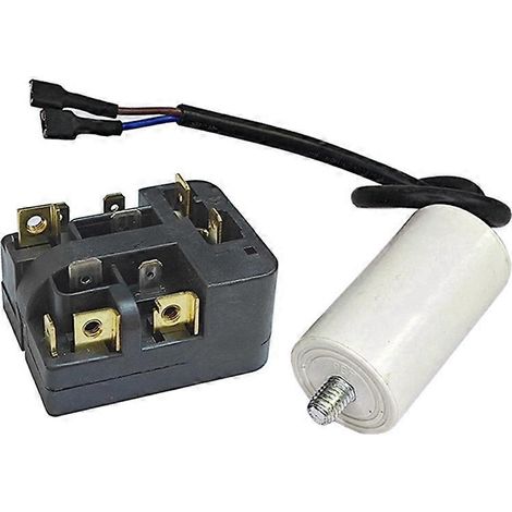 Relais de protection contre la surchauffe du démarreur de compresseur de réfrigérateur 6SP9038 9031 9076 pour réfrigérateurs Siemens (1 démarreur série 6SP90 + 1 condensateur 4 μF) ( ) (1/2)