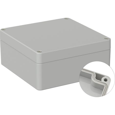 TRU COMPONENTS TC-9065616 Industrie-Gehäuse 122 x 120 x 55 ABS Lichtgrau (RAL 7035) 1 St. (1/2)