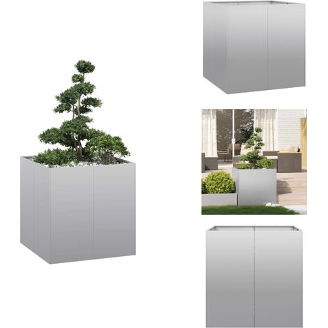 Jardinière 80x80x80 cm acier galvanisé - Jardinière - Jardinières - Pot De Fleurs - Support De Jardinière (1/5)