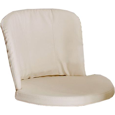 Pouf-Kissen Comfy Moon mit komfortabler hoher Rückenlehne Made in Italy -Weiß