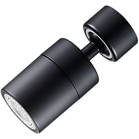 Aérateur de robinet (noir), buse de robinet de cuisine pivotante à 360°, 2 positions (A128)(B29) (1/4)