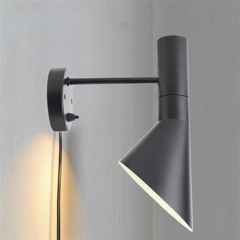 E27 Simply Modern Nachttischlampe, Wandleuchte mit verstellbarem Kopf, geeignet für Café, Flur und Schlafzimmer, 85V–265V (1/5)