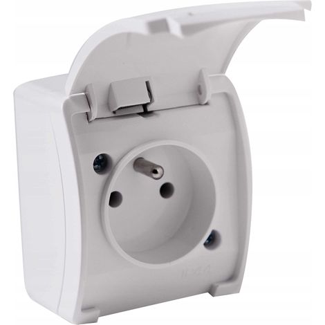VG-1 Koala Presa singola con grado di protezione IP44 NT, colore bianco (1/2)